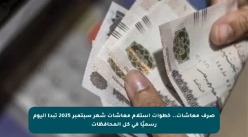 صرف معاشات.. خطوات استلام معاشات شهر سبتمبر 2025 تبدأ اليوم رسميًا في كل المحافظات